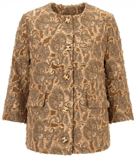 Ulla Popken 853996 Jakke Lysebrun - Jakker - Dame jakker i store størrelser