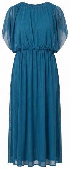 Ulla Popken 854031 Ærmeløs maxikjole Petrol - Maxikjoler - Maxikjoler i plus size