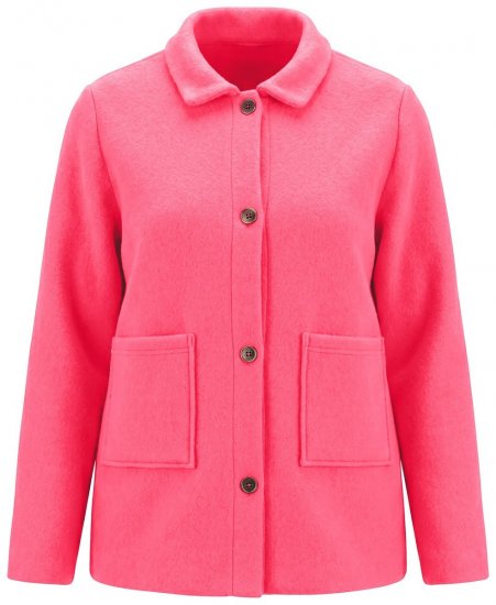 Ulla Popken 854200 Fleecejakke Rosa - Jakker - Dame jakker i store størrelser