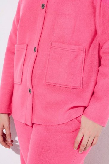 Ulla Popken 854200 Fleecejakke Rosa - Jakker - Dame jakker i store størrelser