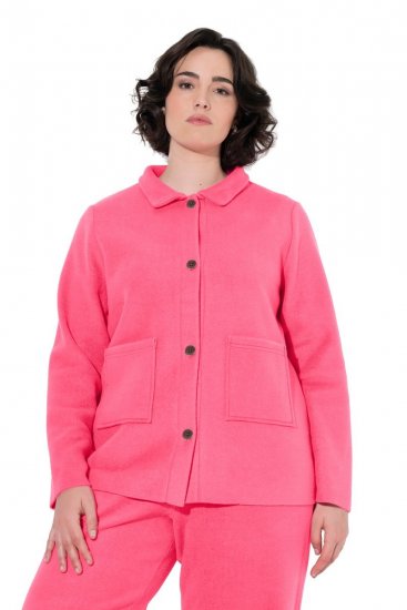 Ulla Popken 854200 Fleecejakke Rosa - Jakker - Dame jakker i store størrelser
