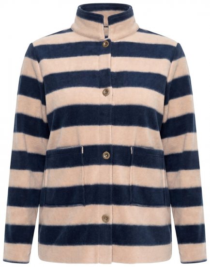 Ulla Popken 854366 Fleecejakke Lysebrun - Jakker - Dame jakker i store størrelser