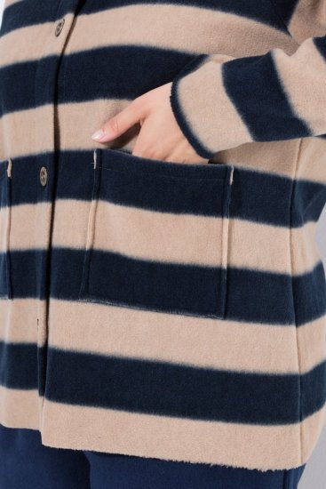 Ulla Popken 854366 Fleecejakke Lysebrun - Jakker - Dame jakker i store størrelser