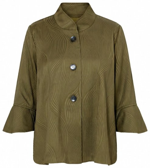 Ulla Popken 855125 Jakke Khaki - Jakker - Dame jakker i store størrelser