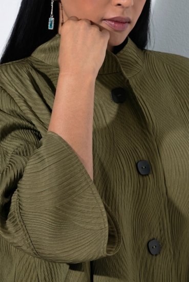 Ulla Popken 855125 Jakke Khaki - Jakker - Dame jakker i store størrelser