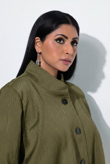 Ulla Popken 855125 Jakke Khaki - Jakker - Dame jakker i store størrelser
