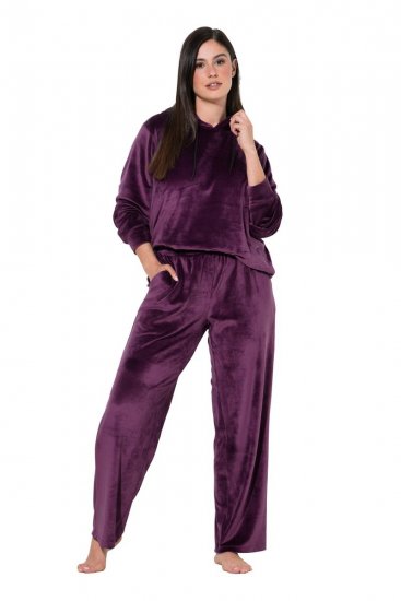 Ulla Popken 856119 Hjemmebukser Blomme - Pyjama/Loungewear - 