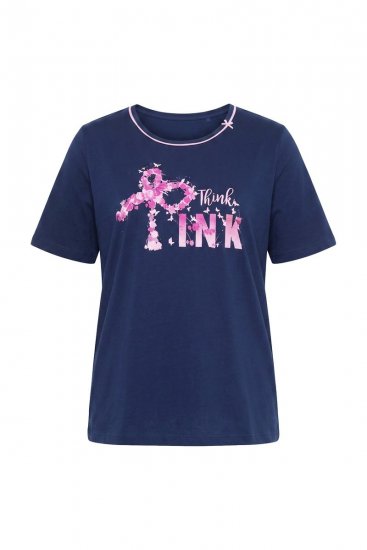Ulla Popken 856141 Langærmet pyjamas Mørkeblå - Pyjama/Loungewear - 