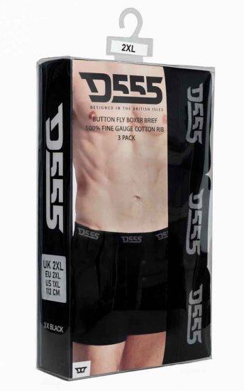 D555 Driver Boxershorts 3-pack Black - Undertøj og badetøj - Badetøj og Undertøj i store størrelser 