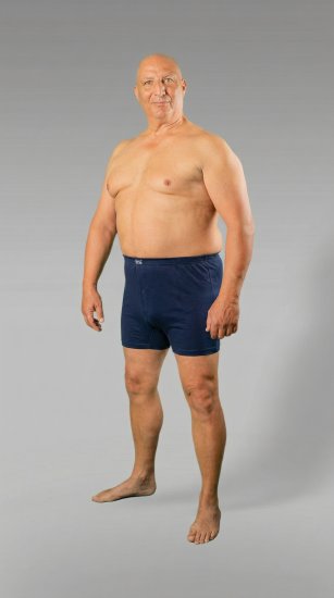20 Nodi 935 Combed Cotton Jersey Boxer with Front Button Fly Navy - Boxershorts - Boxershorts til Store Mænd