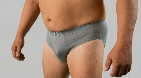 20 Nodi 974 Stretch Cotton Briefs with Internal Elastic Band and Low Rise Grey - Herretrusser - Herretrusser Store Størrelser