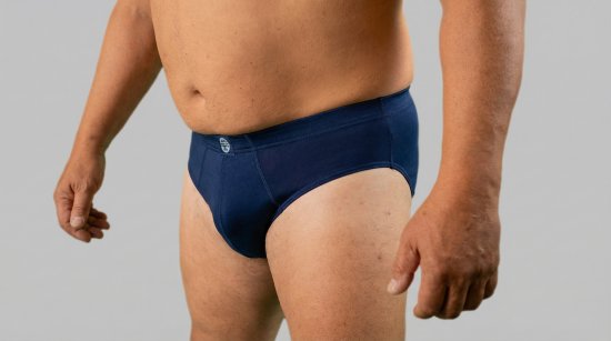 20 Nodi 974 Stretch Cotton Briefs with Internal Elastic Band and Low Rise Navy - Boxershorts - Boxershorts til Store Mænd