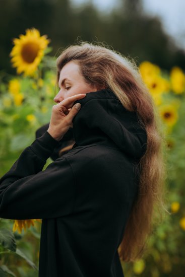Nora Mikken MARI Maxi Hoodie Dress Black - Trøjer og hættetrøjer - 