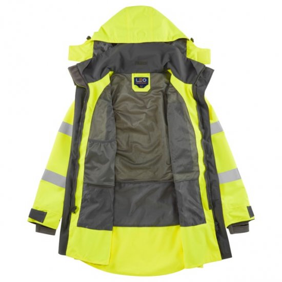 Leo Eastleigh Ecoviz 10K Performance Breathable Anorak Hi-Vis Yellow - Arbejdstøj - Arbejdstøj i store størrelser