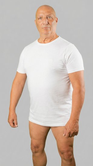 20 Nodi Mezzogiorno Sports T-Shirt White - T-shirts - T-shirts i store størrelser - 2XL-14XL