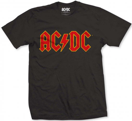 AC/DC Logo T-shirt Black - T-shirts - T-shirts i store størrelser - 2XL-14XL