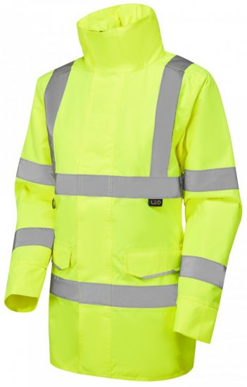 Leo Cheristow EcoViz 4K Women's Baffle Lined Anorak Hi-Vis Yellow - Arbejdstøj - Arbejdstøj til damer i plus size
