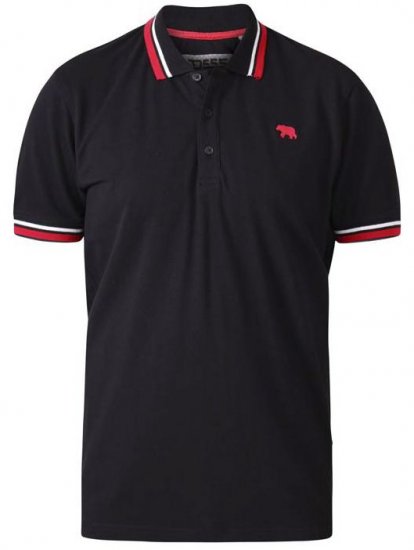 D555 Allante 1 Pique Polo Black - Polotrøjer - Polotrøjer 2XL-8XL