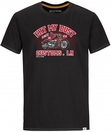 Motley Denim T-shirt Amble Black - T-shirts - T-shirts i store størrelser - 2XL-14XL