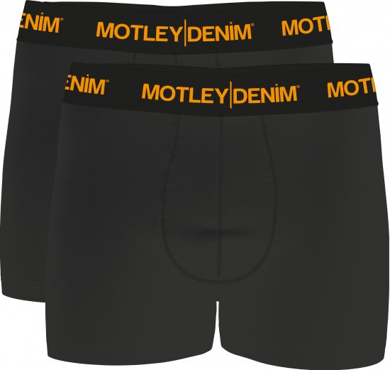 Motley Denim Amsterdam Boxershorts Charcoal 2-pack - Undertøj og badetøj - Badetøj og Undertøj i store størrelser 