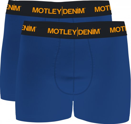 Motley Denim Amsterdam Boxershorts Royal Blue 2-pack - Undertøj og badetøj - Badetøj og Undertøj i store størrelser 
