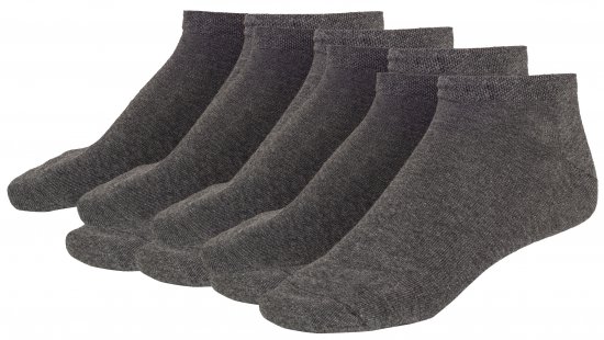 Adamo Anton sneaker-socks Charcoal 4-pack - Undertøj og badetøj - Badetøj og Undertøj i store størrelser 