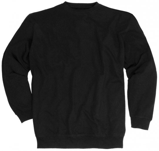 Adamo Athen Crew neck Sweatshirt Black - Trøjer og hættetrøjer - Trøjer og Hættetrøjer i store størrelser - 2XL-14XL