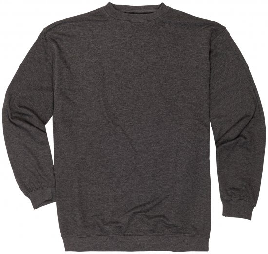Adamo Athen Crew neck Sweatshirt Charcoal - Trøjer og hættetrøjer - Trøjer og Hættetrøjer i store størrelser - 2XL-14XL
