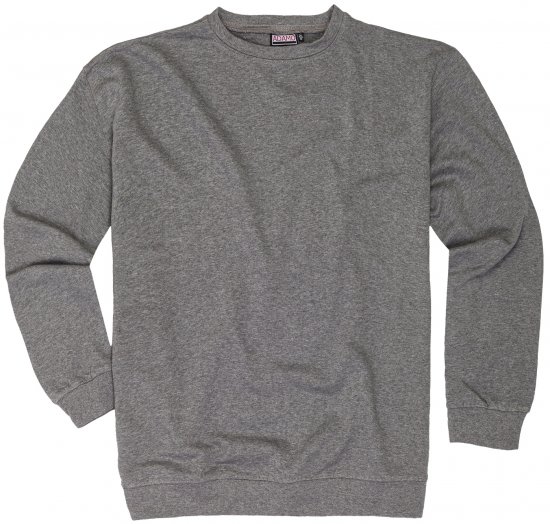 Adamo Athen Crew neck Sweatshirt Grey - Trøjer og hættetrøjer - Trøjer og Hættetrøjer i store størrelser - 2XL-14XL