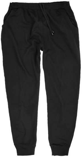 Adamo Athen Sweatpants with Cuffs Black - Joggingbukser og shorts - Sweatpants og Sweatshorts 2XL-12XL