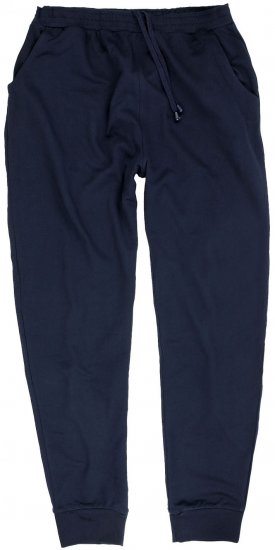 Adamo Athen Sweatpants with Cuffs Navy - Joggingbukser og shorts - Sweatpants og Sweatshorts 2XL-12XL