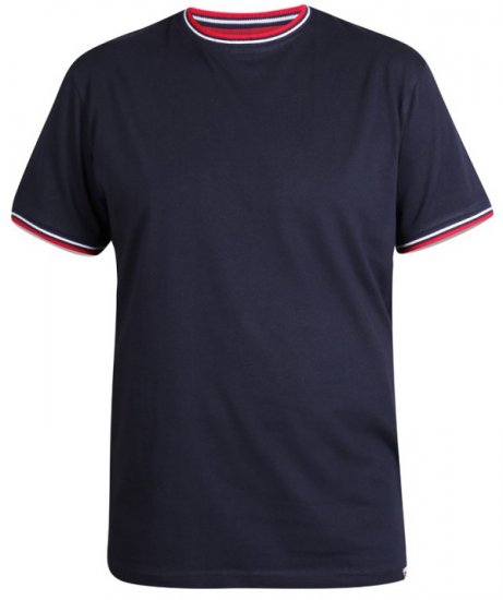 D555 Bates T-shirt Navy - T-shirts - T-shirts i store størrelser - 2XL-14XL
