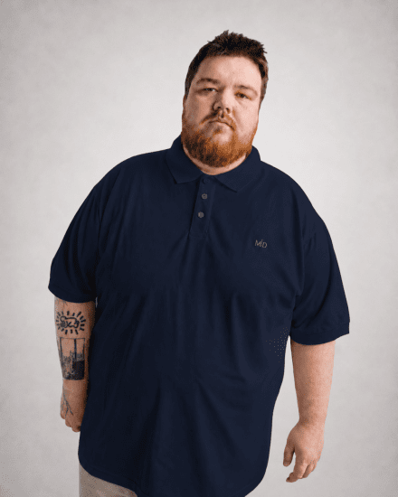 Motley Denim Bratislava Polo Navy - Polotrøjer - Polotrøjer 2XL-8XL