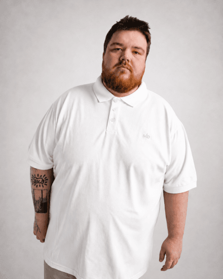 Motley Denim Bratislava Polo White - Polotrøjer - Polotrøjer 2XL-8XL