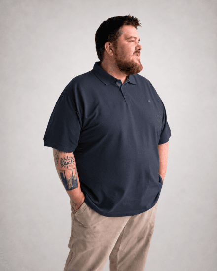 Motley Denim Bratislava Polo Dark Indigo - Polotrøjer - Polotrøjer 2XL-8XL