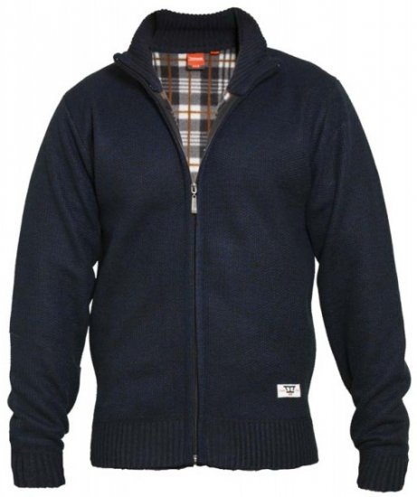 D555 Braxton Sweater Navy - Trøjer og hættetrøjer - Trøjer og Hættetrøjer i store størrelser - 2XL-14XL