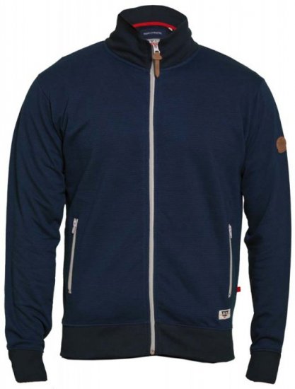D555 Buxton Full Zip Sweatshirt Navy - Trøjer og hættetrøjer - Trøjer og Hættetrøjer i store størrelser - 2XL-14XL