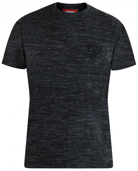 D555 Chalmer Couture Space Dye T-shirt Black - T-shirts - T-shirts i store størrelser - 2XL-14XL