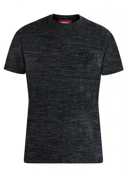 D555 Chalmer Couture Space Dye T-shirt Black - T-shirts - T-shirts i store størrelser - 2XL-14XL