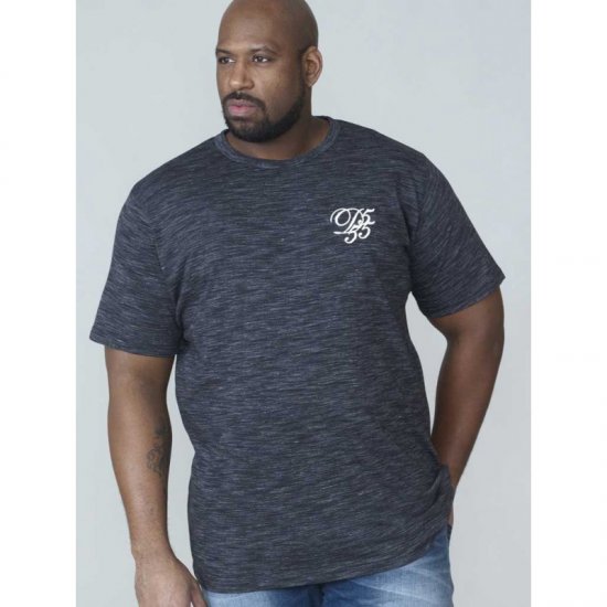 D555 Chalmer Couture Space Dye T-shirt Black - T-shirts - T-shirts i store størrelser - 2XL-14XL
