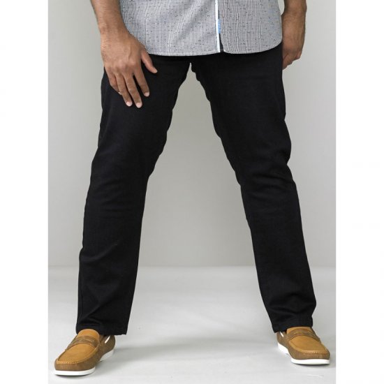 D555 Claude Stretch Jeans Black TALL SIZES - HERRETØJ MT-6XLT - Tøj til høje mænd