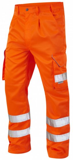 Leo Bideford Cargo Pants Hi-Vis Orange - Arbejdstøj - Arbejdstøj i store størrelser
