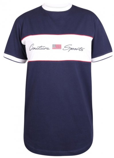 D555 Cullen T-shirt Navy - T-shirts - T-shirts i store størrelser - 2XL-14XL