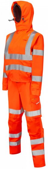 Leo Honeychurch EcoViz 10KX Performance+ Women's Breathable 2-Part Coverall Hi-Vis Orange - Arbejdstøj - 