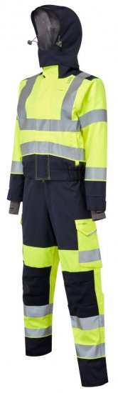 Leo Honeychurch EcoViz 10KX Performance+ Women's Breathable 2-Part Coverall Hi-Vis Yellow/Navy - Arbejdstøj - 