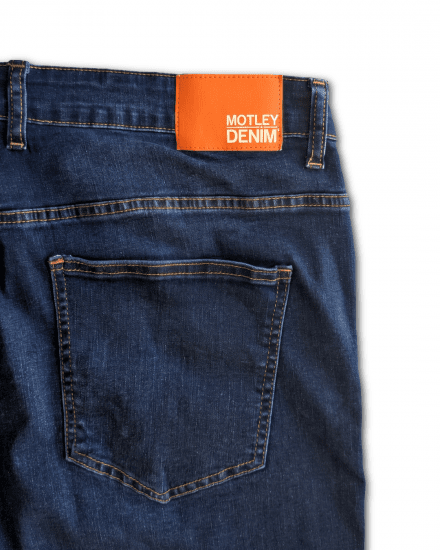 Motley Denim Soho 5-Pocket Jeans Dark Wash - Jeans og bukser - Herrejeans og bukser i store størrelser W40-W70
