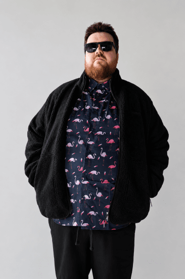 Jack & Jones Norrebro Teddy Jacket Black - Jakker - Jakker i store størrelser, 2XL- 12XL