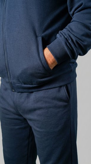 20 Nodi Ostro Stretch Fleece Cotton Tracksuit Navy - Tracksuits - Tracksuits i store størrelser til mænd