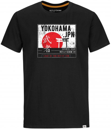 Motley Denim Derby T-shirt Black - T-shirts - T-shirts i store størrelser - 2XL-14XL