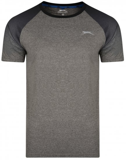 Slazenger Eli T-shirt Charcoal - T-shirts - T-shirts i store størrelser - 2XL-14XL